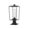 Z-Lite Sheridan 1 Light Outdoor Pier Mounted Fixture, Black And Seedy 594PHMR-533PM-BK - alternate 1